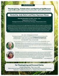 Thanksgiving, Celebration with Judy Satori and Peter Seymour Howe